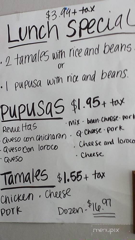 Mis Tamales - Hayward, CA menu_pic