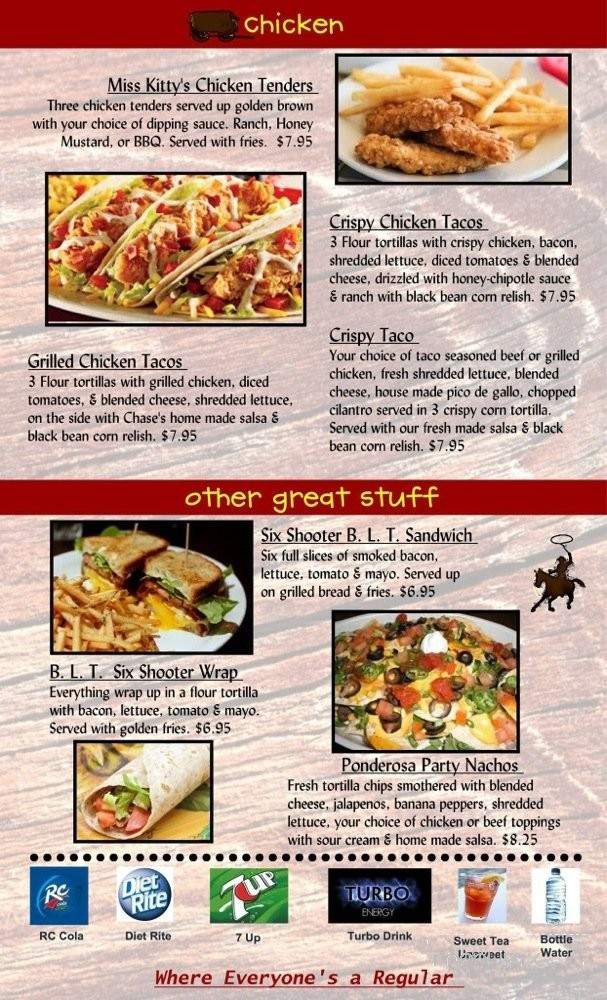 Chase's Dance Hall and Saloon - Hendersonville, TN menu_pic