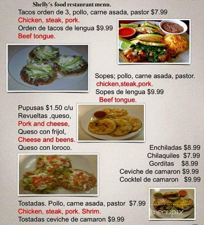 Shelly's Food, Comida Latina - Henrico, VA menu_pic