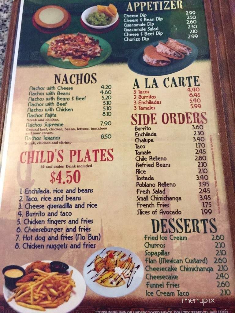 El Agave - Holdrege, NE menu_pic