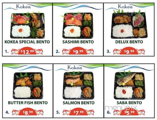 Kokea Bento - Honolulu, HI menu_pic