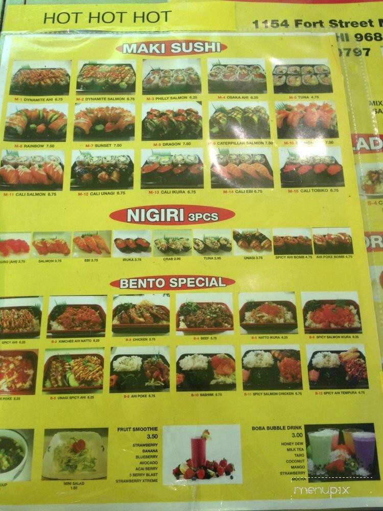 Ohana Bento & Sushi - Honolulu, HI menu_pic