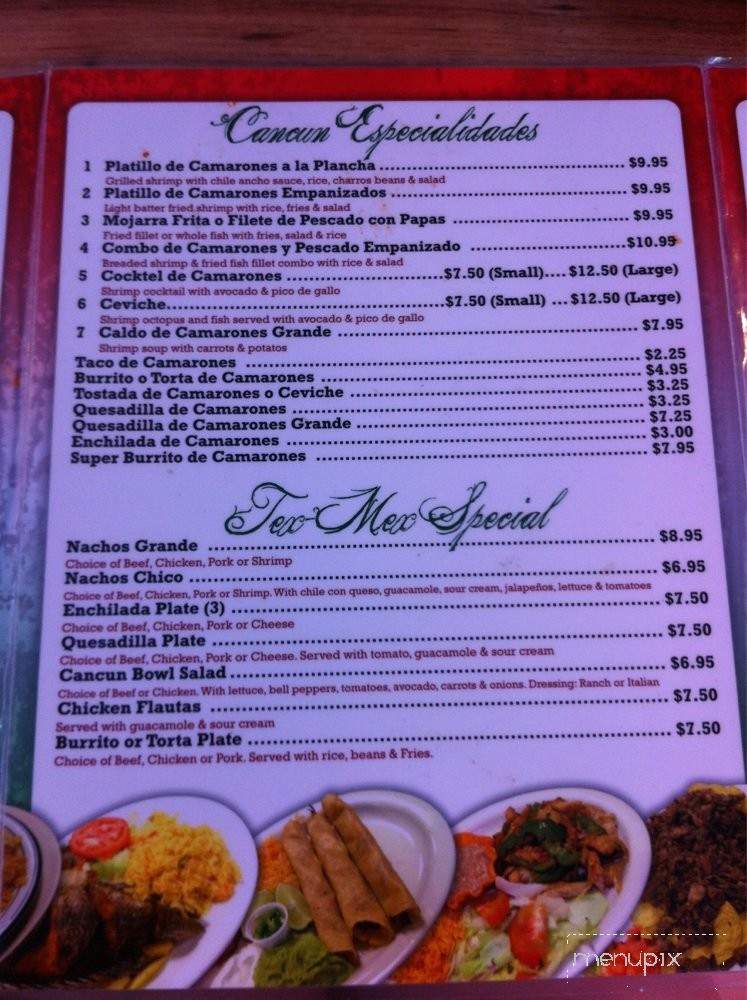 Taqueria Cancun - Houston, TX menu_pic