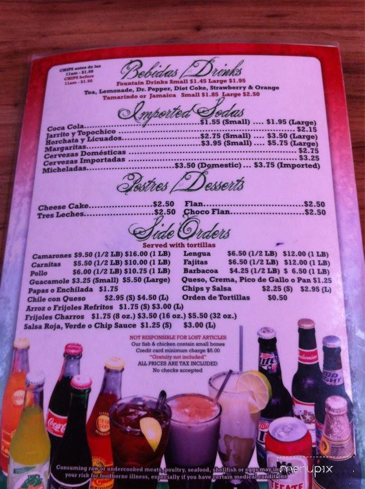 Taqueria Cancun - Houston, TX menu_pic