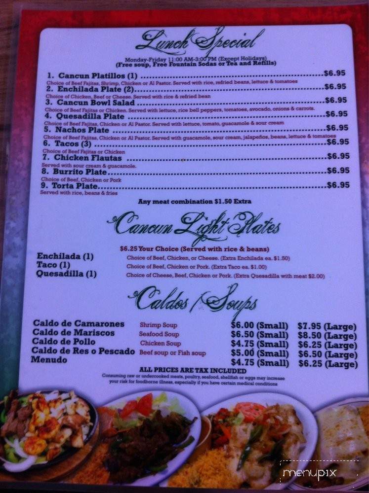 Taqueria Cancun - Houston, TX menu_pic