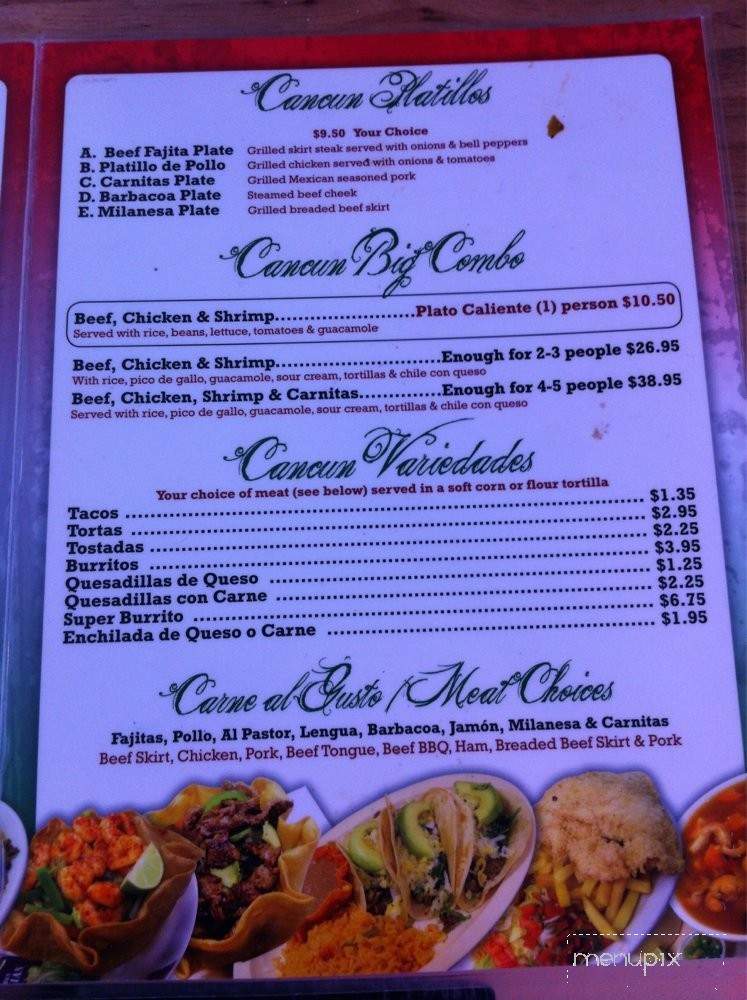 Taqueria Cancun - Houston, TX menu_pic