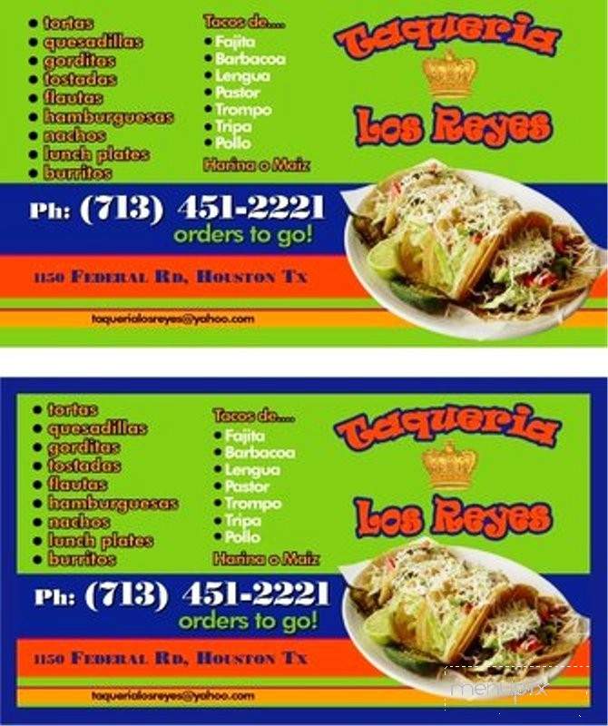 /380337011/Taqueria-Los-Reyes-Menu-Houston-TX - Houston, TX