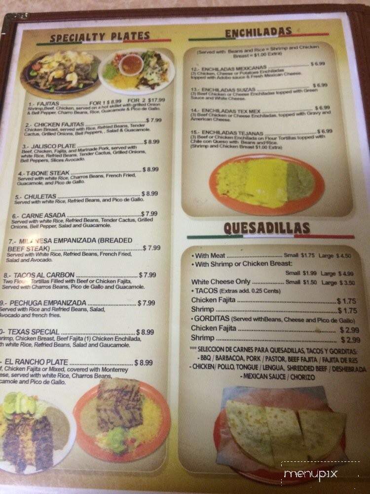 Taqueria Rancho El Jalisco - Houston, TX menu_pic