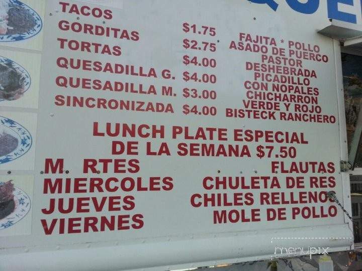 Taqueria Elena - Houston, TX menu_pic