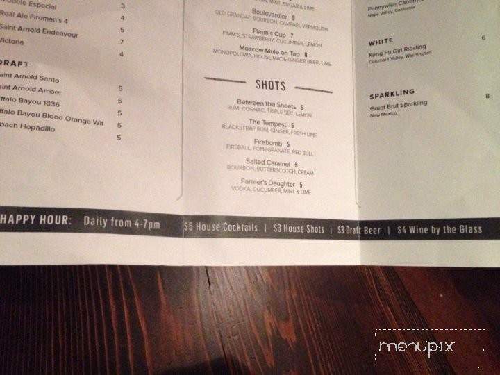 The Commoner - Houston, TX menu_pic