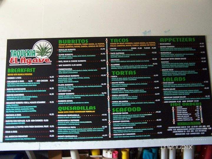 Agave Azul - Hughson, CA menu_pic