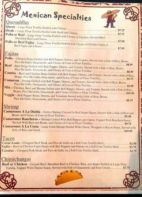 Victor's Mexican Restaurant - Huxley, IA menu_pic