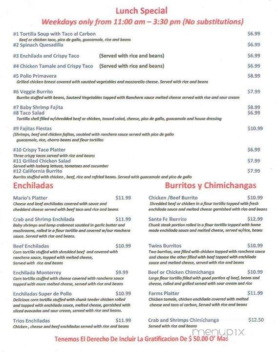 El Amate Restaurant - Hyattsville, MD menu_pic