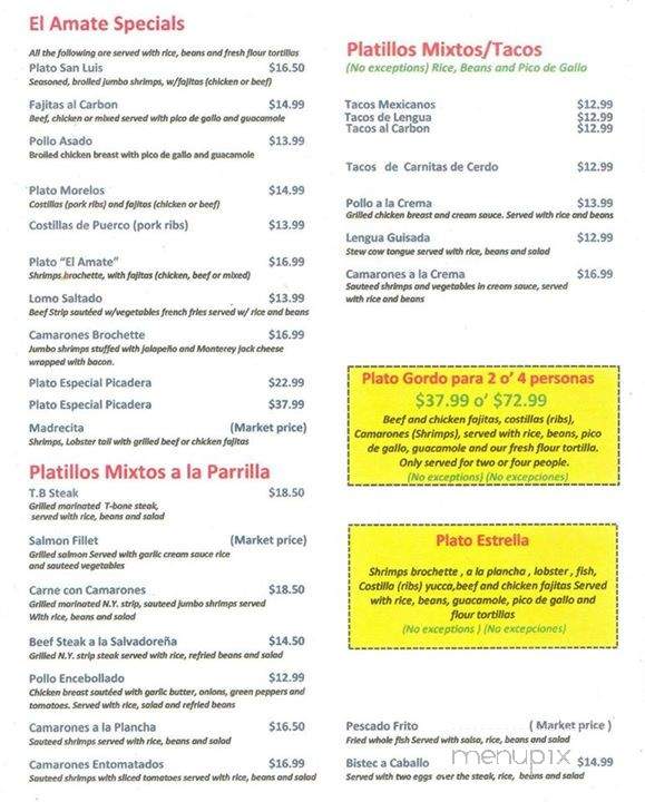 /380335045/El-Amate-Restaurant-Menu-Hyattsville-MD - Hyattsville, MD