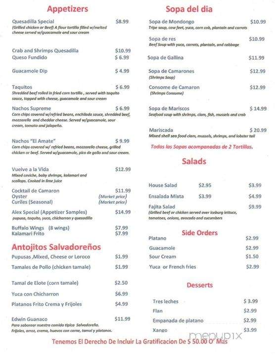 /380335045/El-Amate-Restaurant-Menu-Hyattsville-MD - Hyattsville, MD