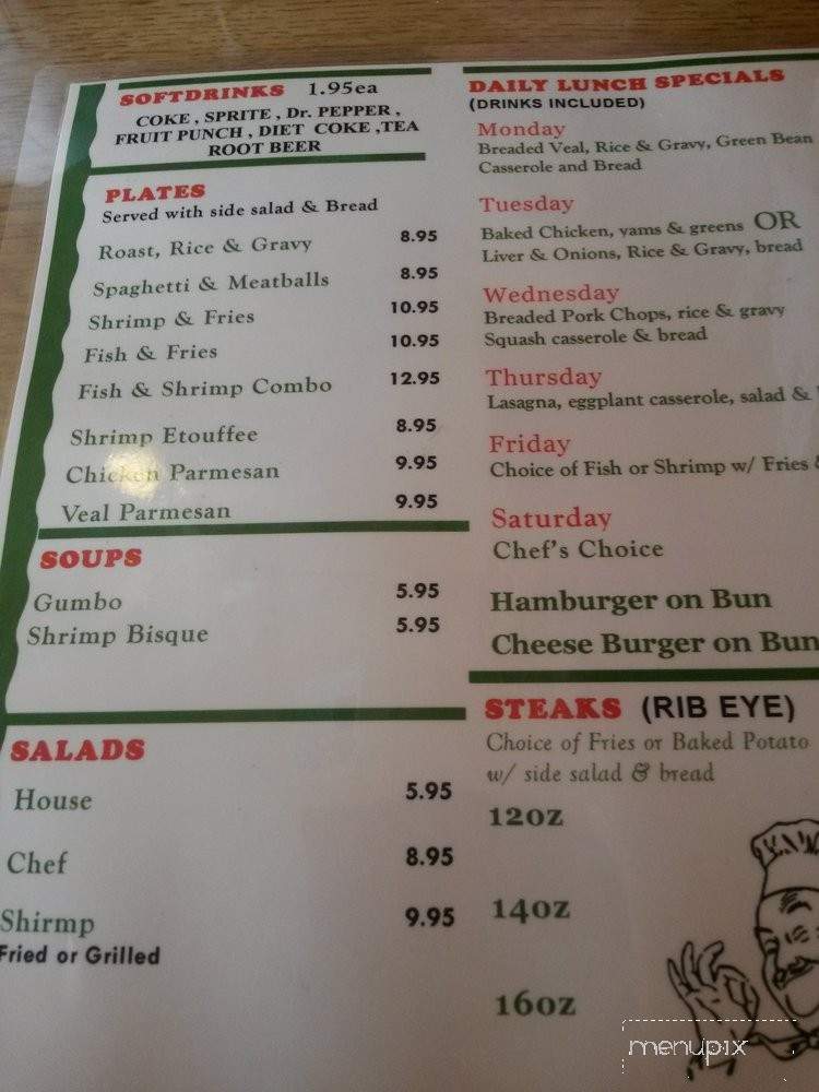 Rizzo's - Independence, LA menu_pic