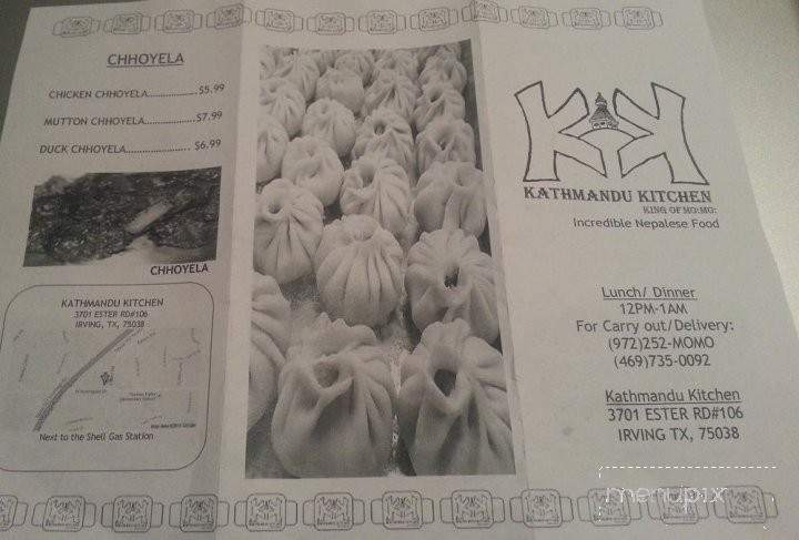 Kathmandu Kitchen - Irving, TX menu_pic