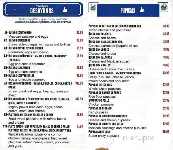 Pupuseria Y Taqueria la Vina - Irving, TX menu_pic
