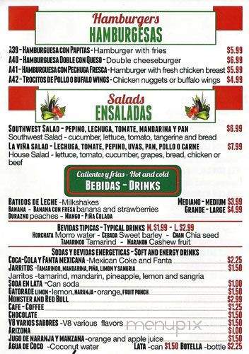 Pupuseria Y Taqueria la Vina - Irving, TX menu_pic