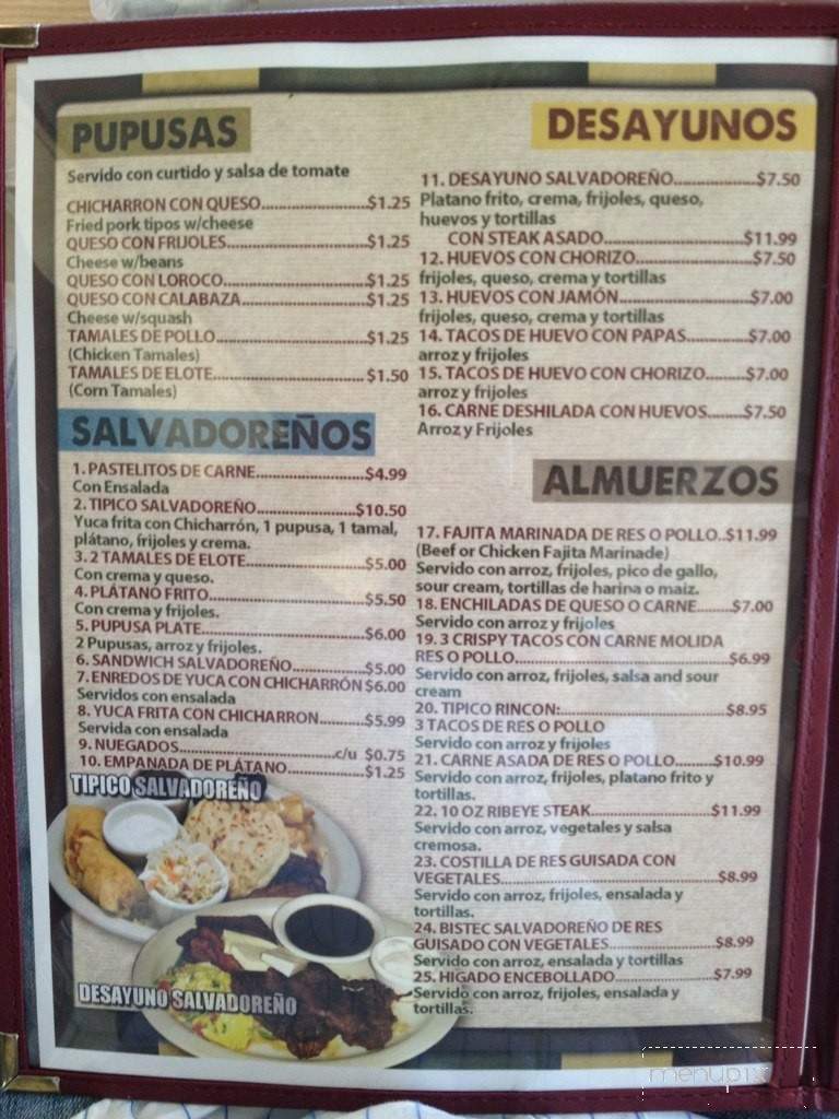 Rincon Latino - Irving, TX menu_pic