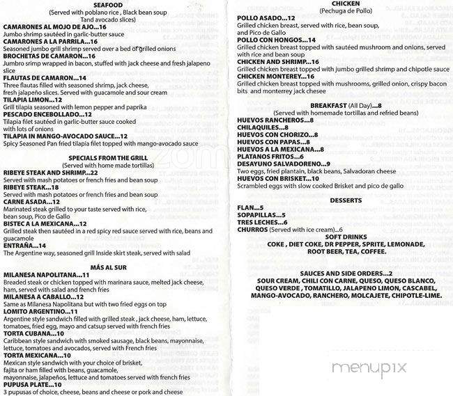 Tio Carlos - Irving, TX menu_pic