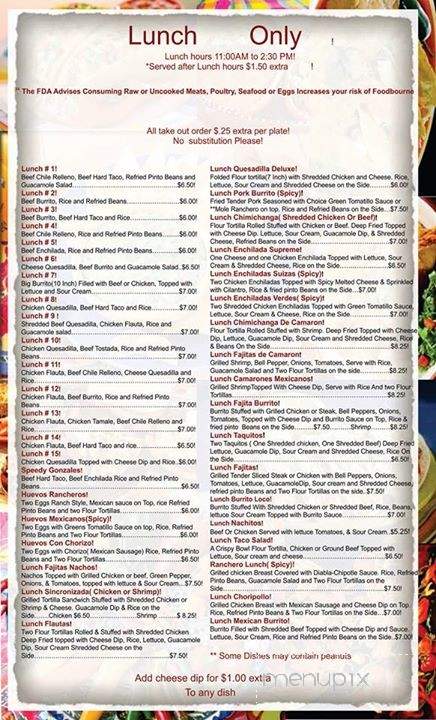 Acapulco Mexican Restaurant and Bar - Irwin, PA menu_pic