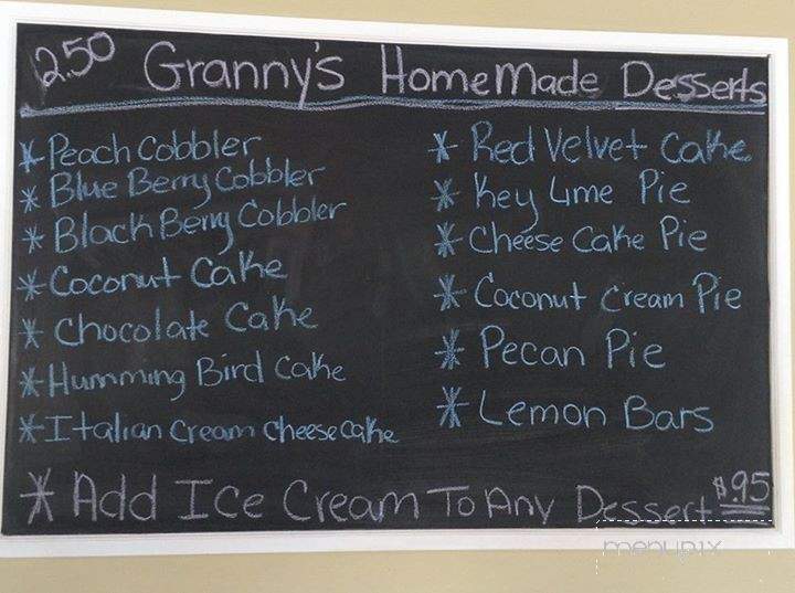 Flo's Diner - Jacksonboro, SC menu_pic