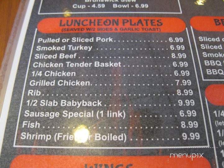 Smokey's Barbeque - Jacksonville, FL menu_pic