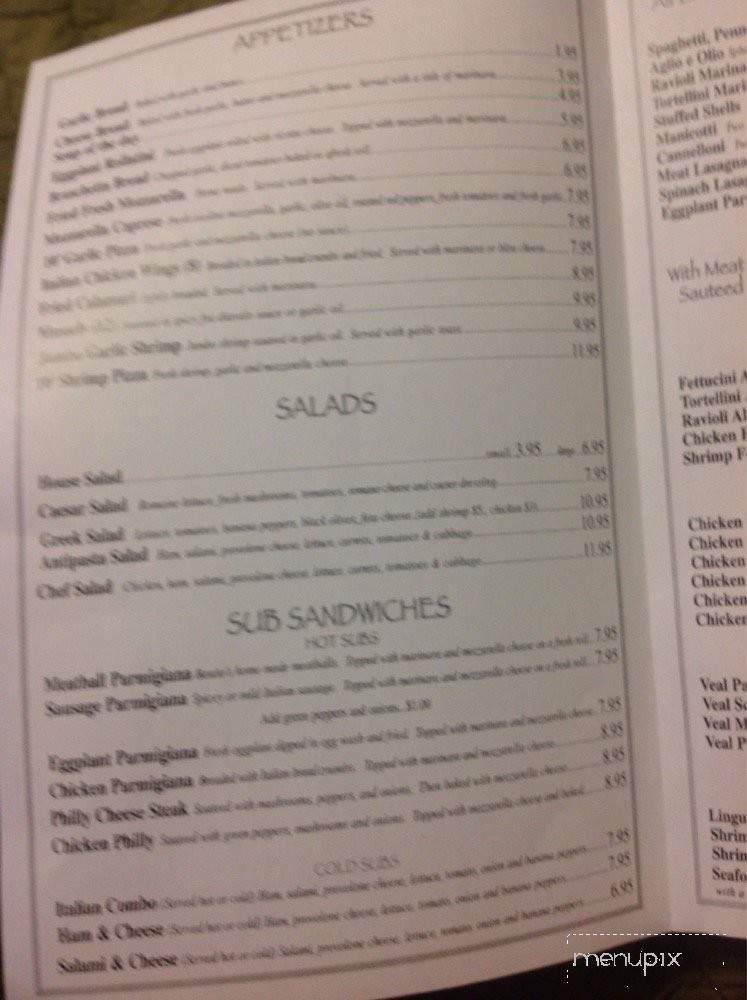Benito's Pizza and Pastabilities - Jacksonville, FL menu_pic