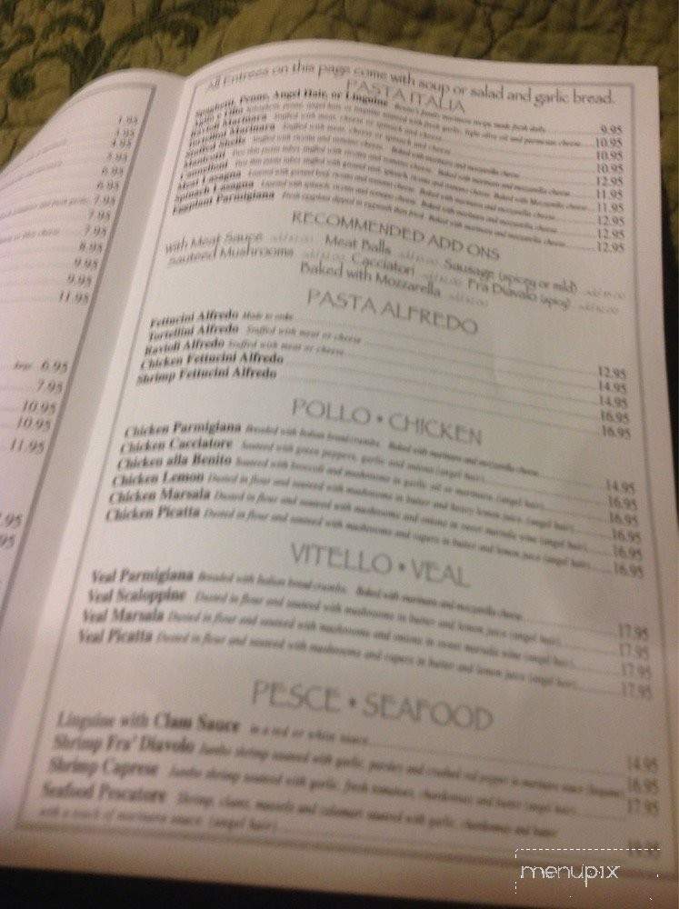 Benito's Pizza and Pastabilities - Jacksonville, FL menu_pic