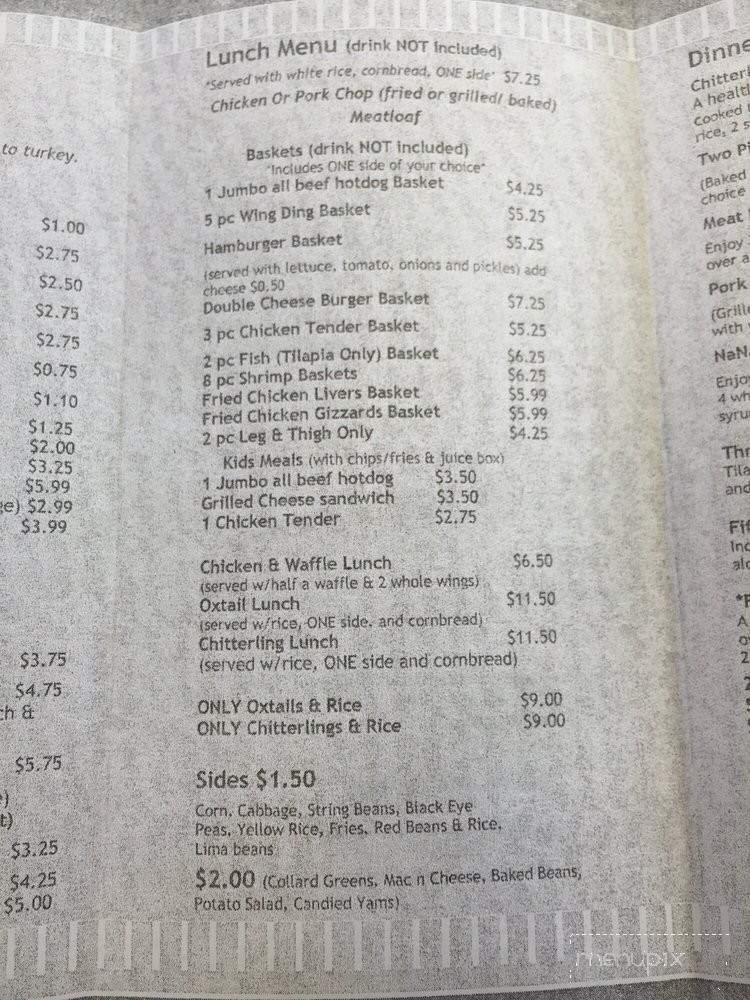 Nana's Best Southern Cuisine - Jacksonville, FL menu_pic