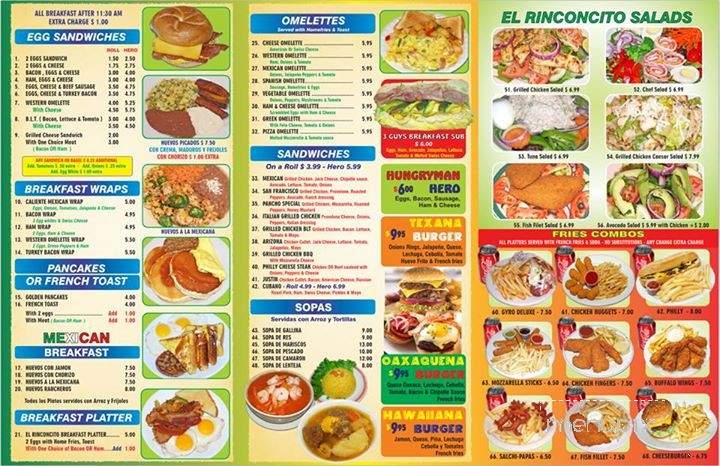 El Rinconcito de Los Sabores Restaurant & Deli - Jamaica, NY menu_pic