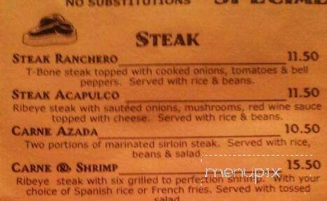 Las Margaritas - Jasper, TN menu_pic