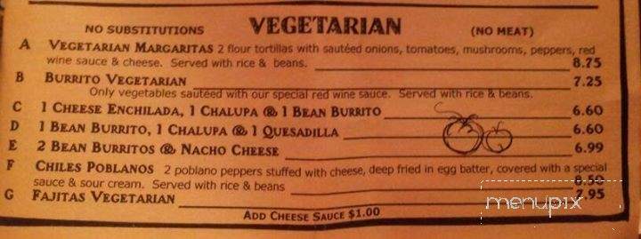 Las Margaritas - Jasper, TN menu_pic