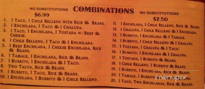 Las Margaritas - Jasper, TN menu_pic