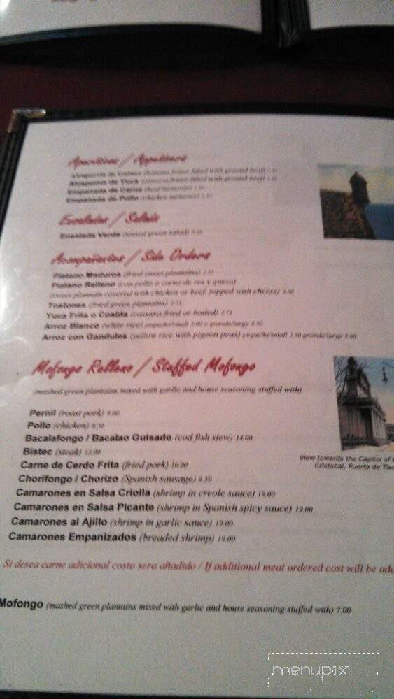 Restaurante Delicias de Puerto Rico - Jersey City, NJ menu_pic