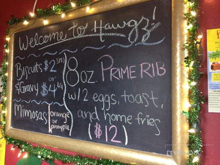 Hawgz Family Dining and BBQ - Junction City, OR menu_pic