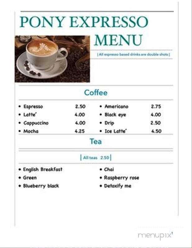 Pony Expresso at Jupiter Tack - Jupiter, FL menu_pic