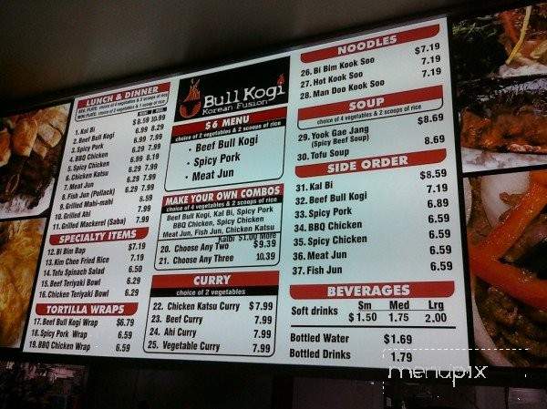 Bull Kogi Korean Fusion Restaurant - Kaneohe, HI menu_pic