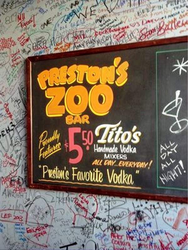 Zoo Bar - Kansas City, MO menu_pic
