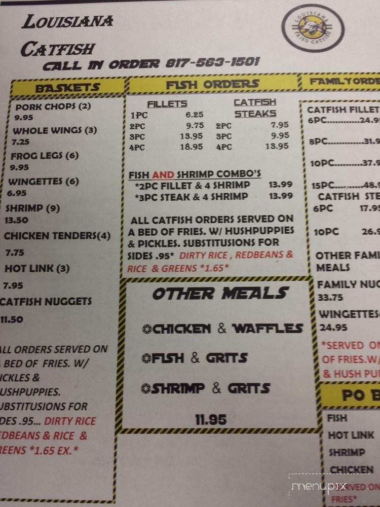 Louisiana Fried Catfish - Kennedale, TX menu_pic