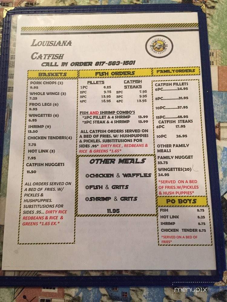 Louisiana Fried Catfish - Kennedale, TX menu_pic