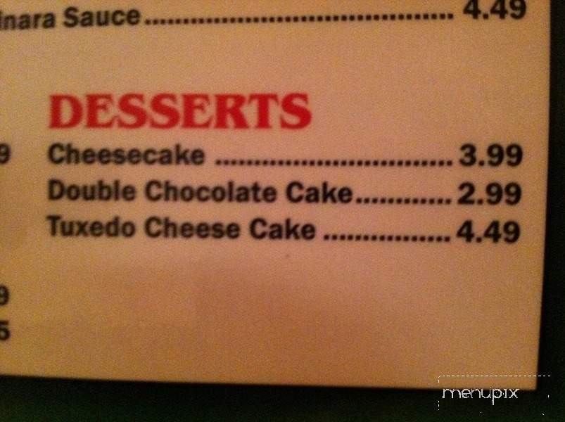 Barney's Pizzaria & Grill - Kinston, NC menu_pic