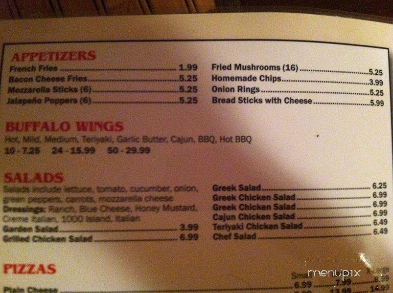 Barney's Pizzaria & Grill - Kinston, NC menu_pic