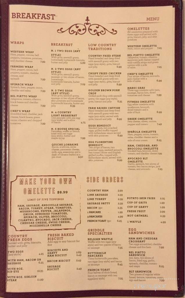 Bel Piatto - Kosciusko, MS menu_pic