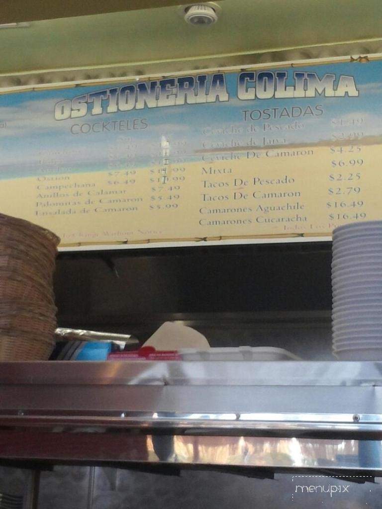 Ostioneria Colima - La Habra, CA menu_pic