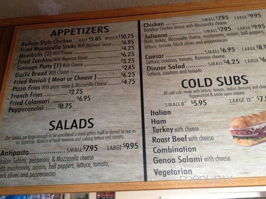 Cliff's Hideaway - La Palma, CA menu_pic