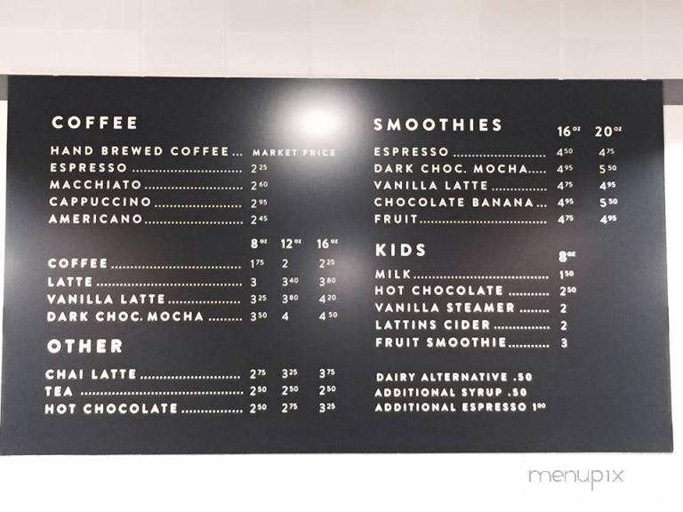 Schoolhouse Coffee - Lacey, WA menu_pic