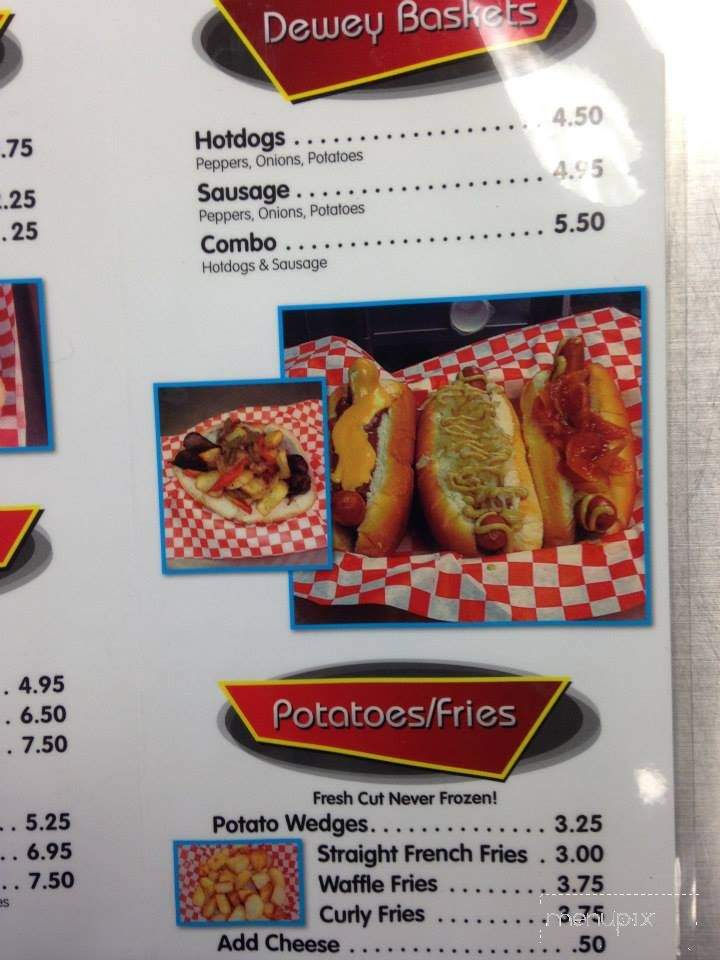 Dewey's Dogs - Lacey Township, NJ menu_pic