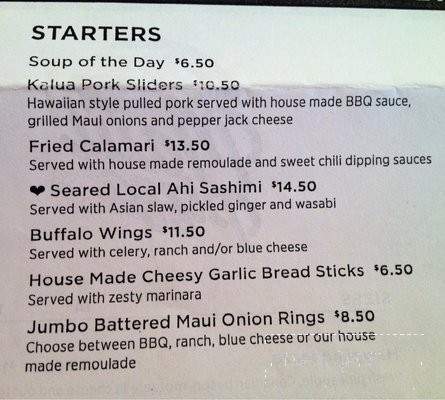 Ohana Grill & Bar - Lahaina, HI menu_pic